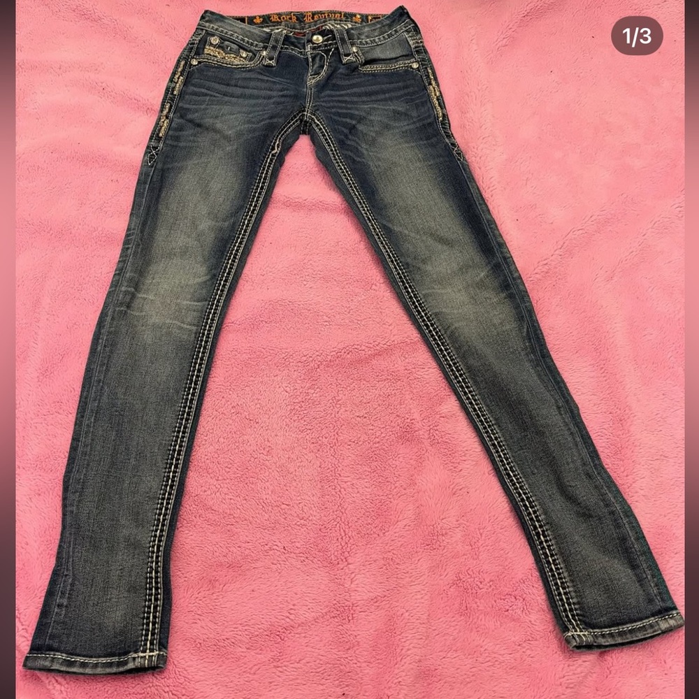 Rock Revival Dark Blue Women's Skinny Jeans